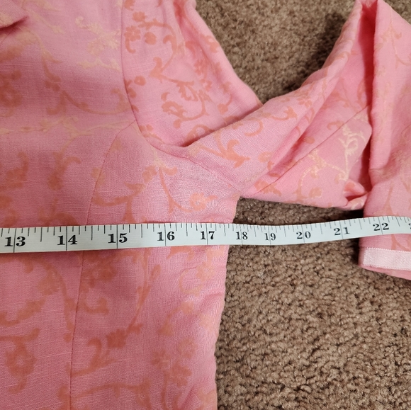 Johnny Was Pink Paisley Jaquard Double Button Collared Blazer Women's Si… - Picture 8 of 11